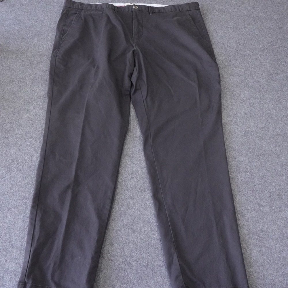 Perk Feel Good Chinos Mens 42x30 Slim Fit Stretch Pants Charcoal Grey Cotton